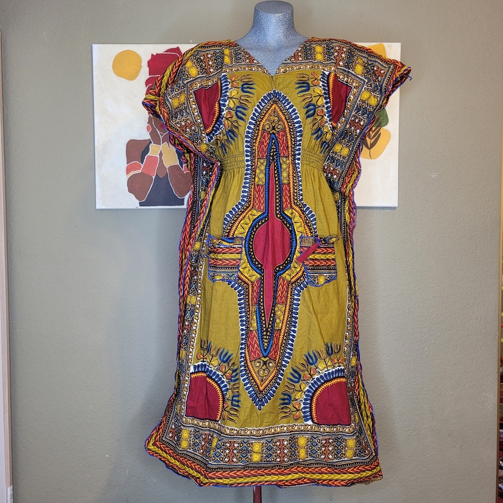 Africian Print Dashiki Dress Size Medium